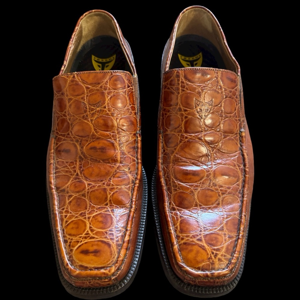 Michael Toschi Dollinger Cognac Croco Size 9